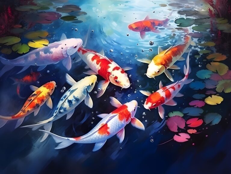 Eight Koi fish - Wealth and Abundance